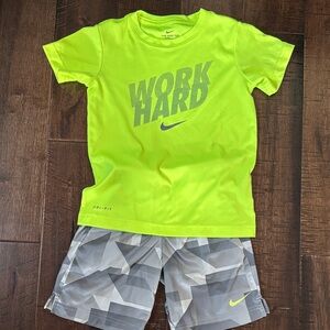 Nike Neon Yellow Gray Set